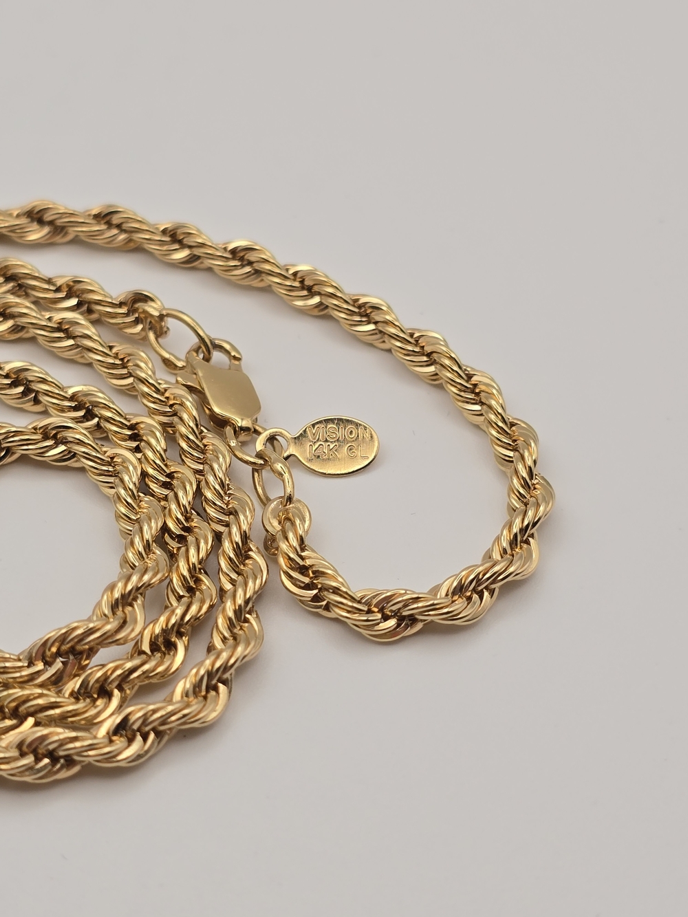 Elegant Vintage 24" Gold Rope Chain Necklace for Men Or Women - Picture 4 of 5